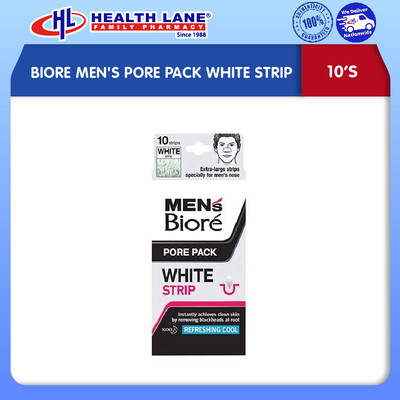 BIORE MEN'S PORE PACK WHITE STRIP (10'S)